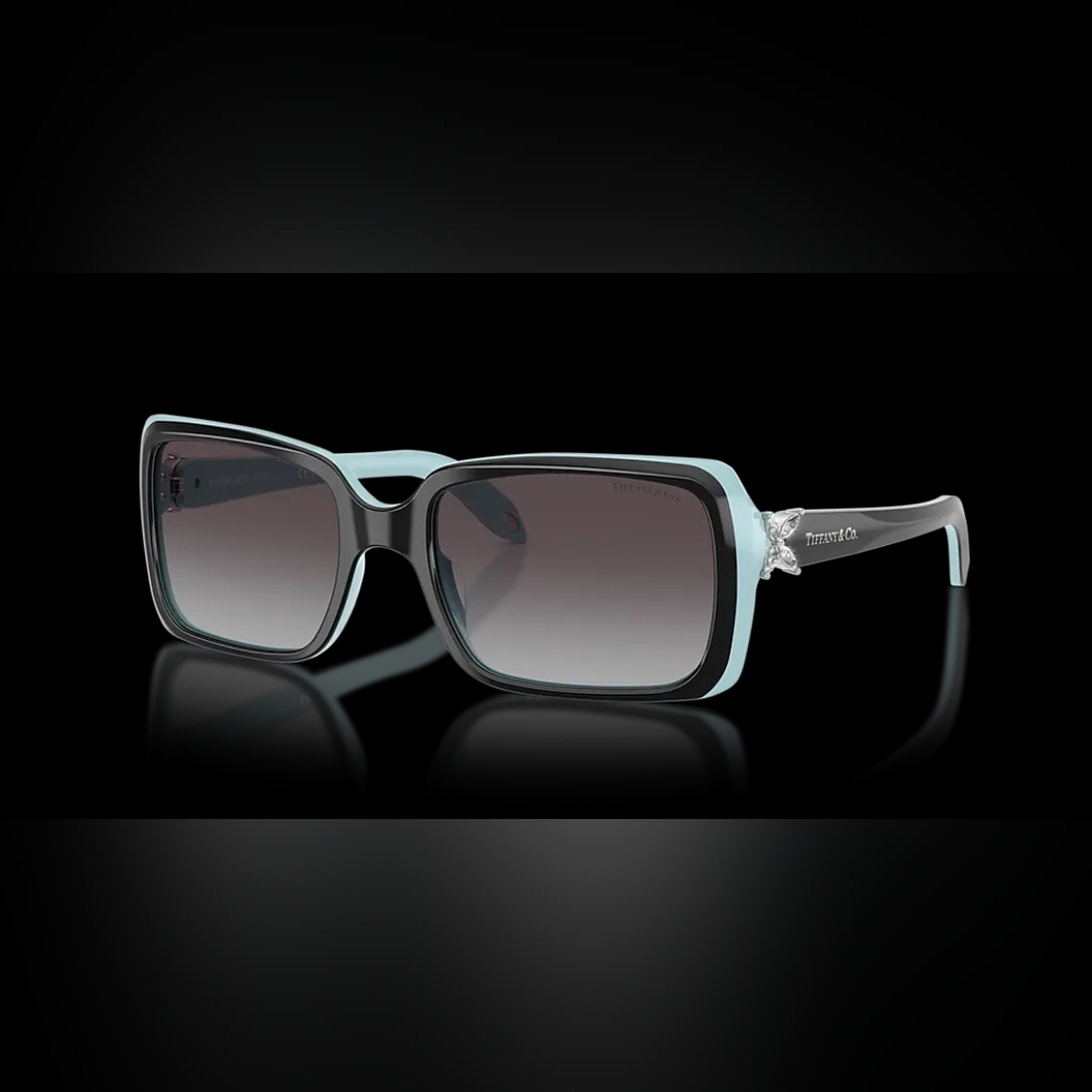 BNIB Tiffany & Co. 80553C Rectangle Sunglasses Top Black Azure PRESCIPTION - Picture 13 of 16